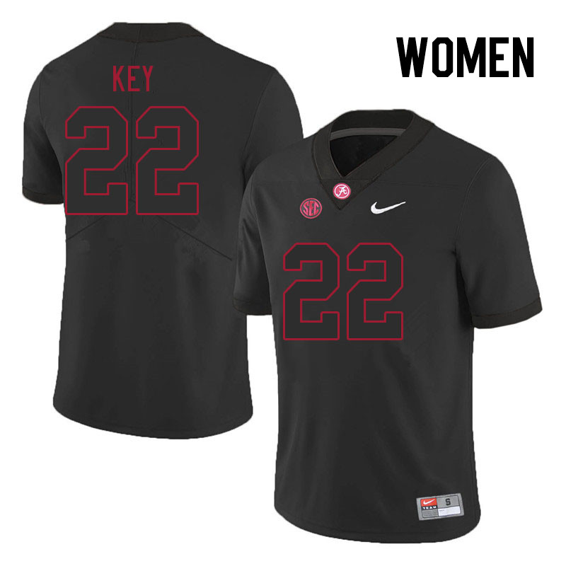 Women #22 Jaylen Key Alabama Crimson Tide College Footabll Jerseys Stitched Sale-Black